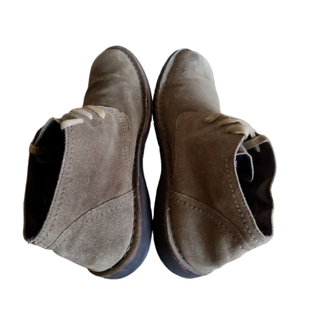 John Varvatos Chukka Boots Men's Gray Suede Leather Lace Up Ankle Size 9.5 M